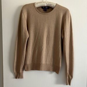 Ralph Lauren Collection Classic Tan Sweater Silk & Cashmere Blend